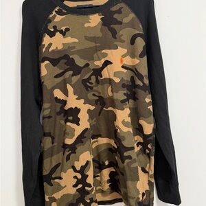 Polo by Ralph Lauren Camouflage baseball style shirt XL like new